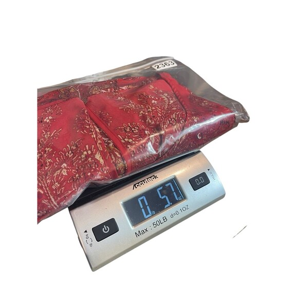 Rose & Olive Red Paisley Boho Blouse Plus Size 3X Lightweight Flowy Sheer - Picture 11 of 13